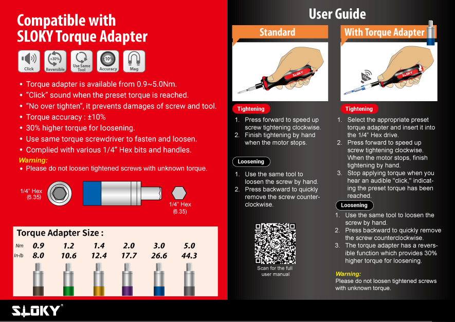 SLOKY QuickE Electric Screwdriver_User Manual